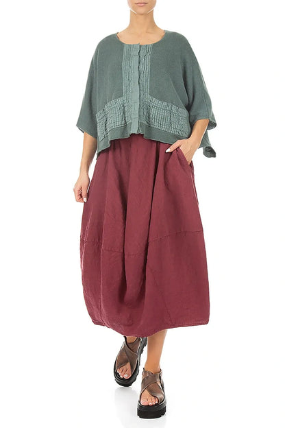 Balloon Antique Ruby Linen Skirt 4