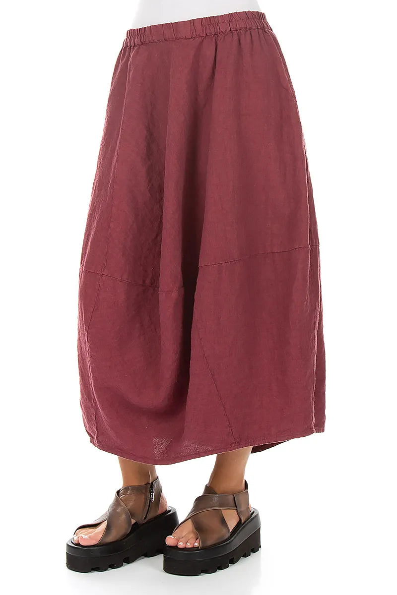 Balloon Antique Ruby Linen Skirt 3