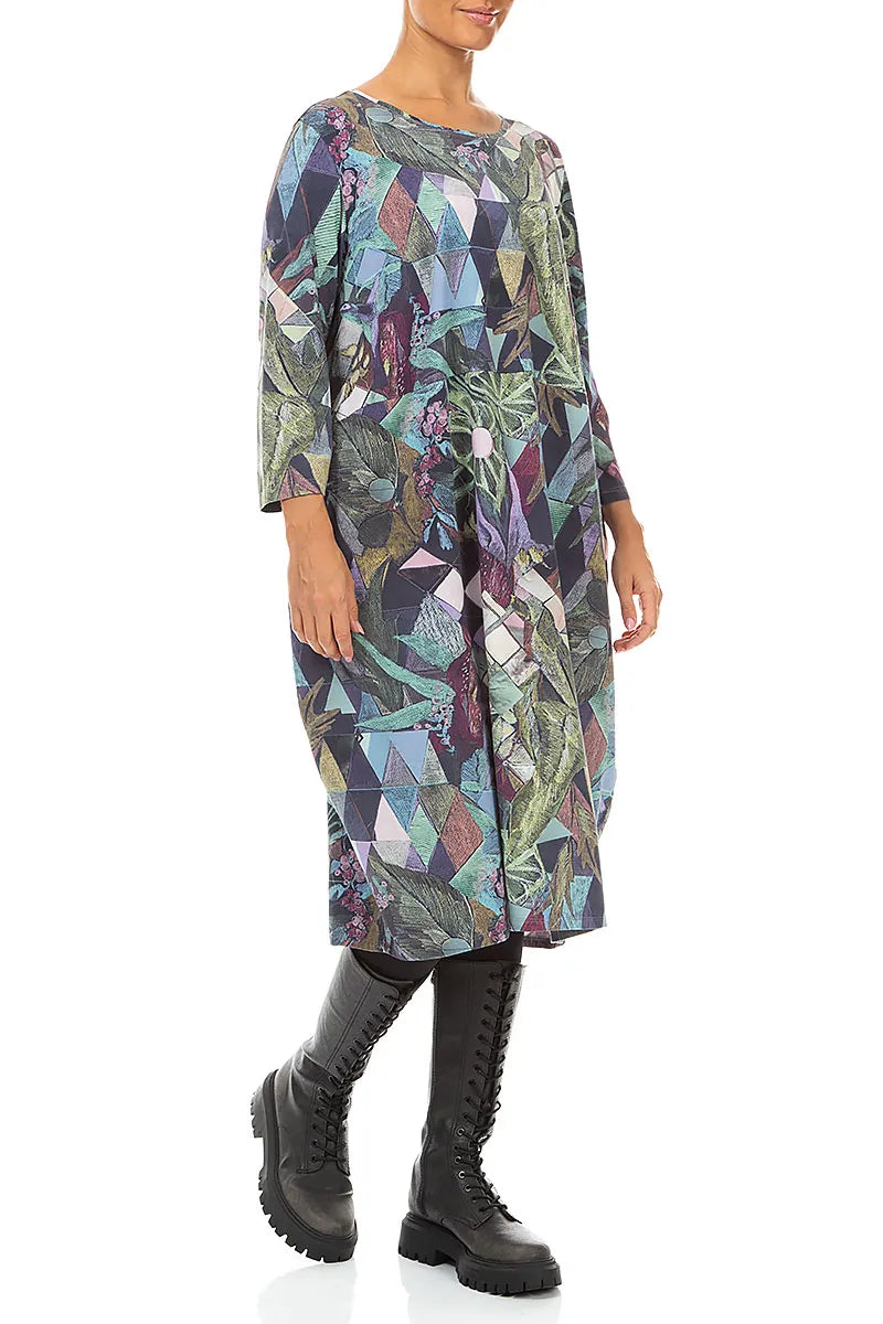 Balloon Art Mosaic Cotton Dress 4