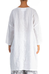 Balloon Artique White Linen Tunic Dress 2