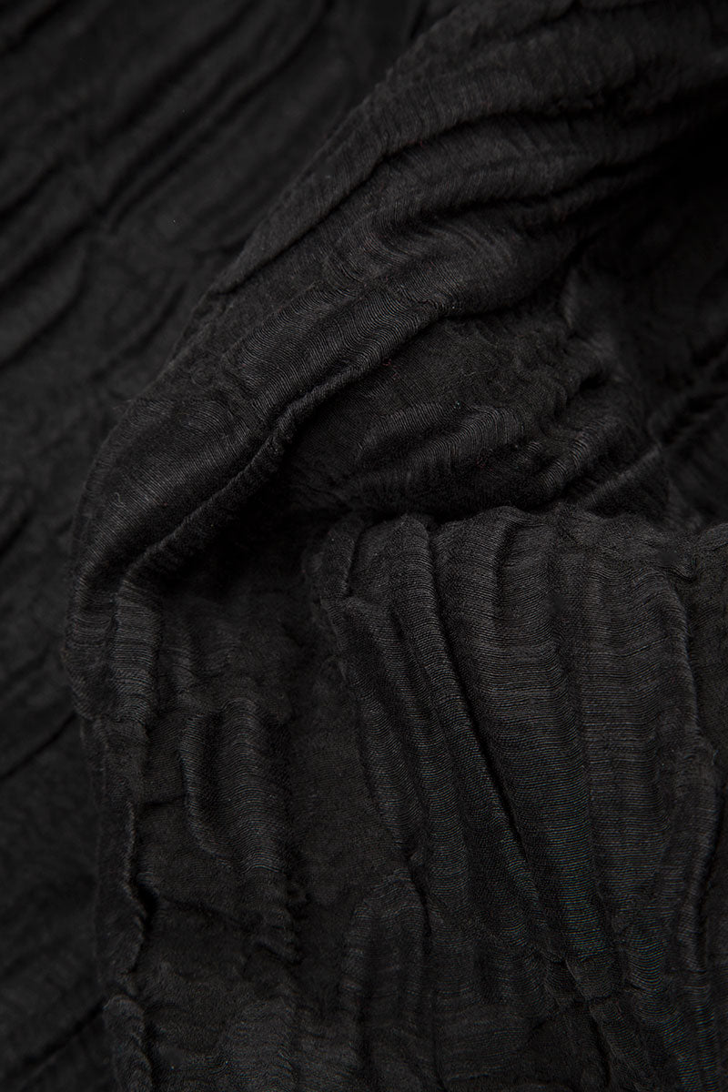 Balloon Black Circle Silk Linen Dress 5