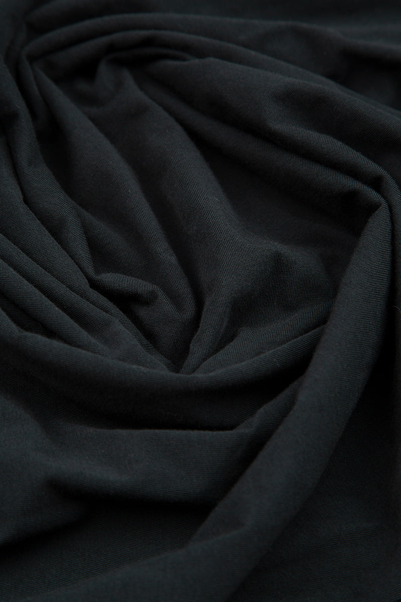 Balloon Black Cotton Dress 5