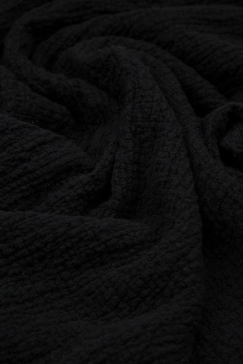 Balloon Black Wool Skirt 4