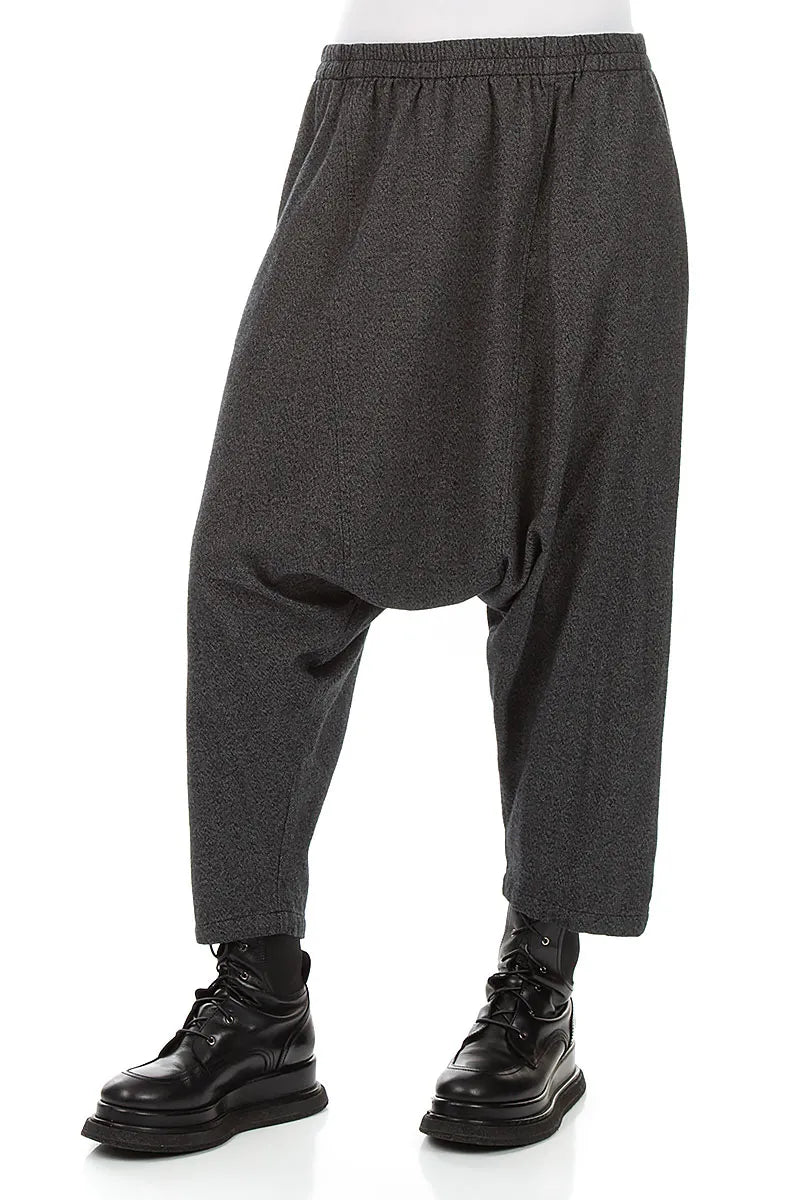 Balloon Charcoal Wool Trousers 3