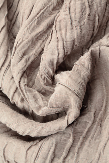Balloon Beige Crinkled Silk Linen Tunic 5