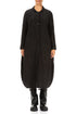 Balloon Crinkled Black Silk Linen Jacket 1