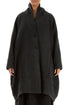 Balloon Dark Grey Plush Wool Cotton Coat 1