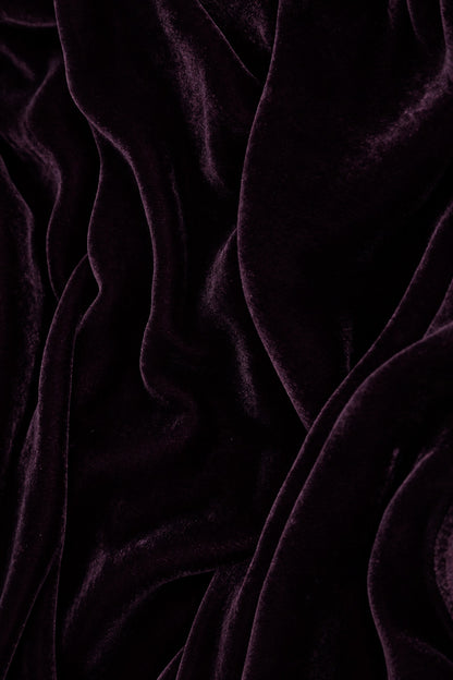 Balloon Deep Plum Silk Velvet Dress 5