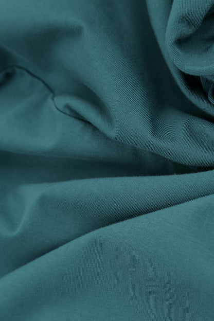 Robe ballon en Coton turquoise foncé
