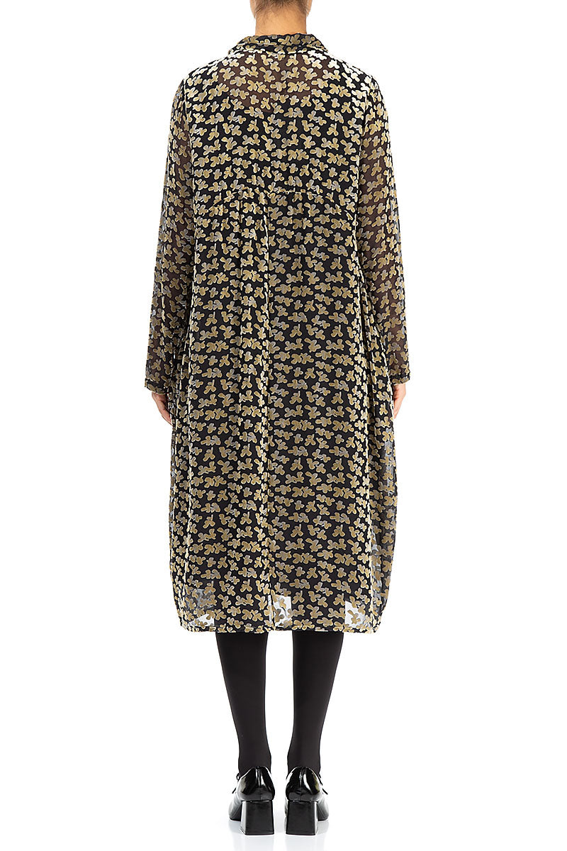 Balloon Devoré Petals Gold Silk Velvet Jacket 2