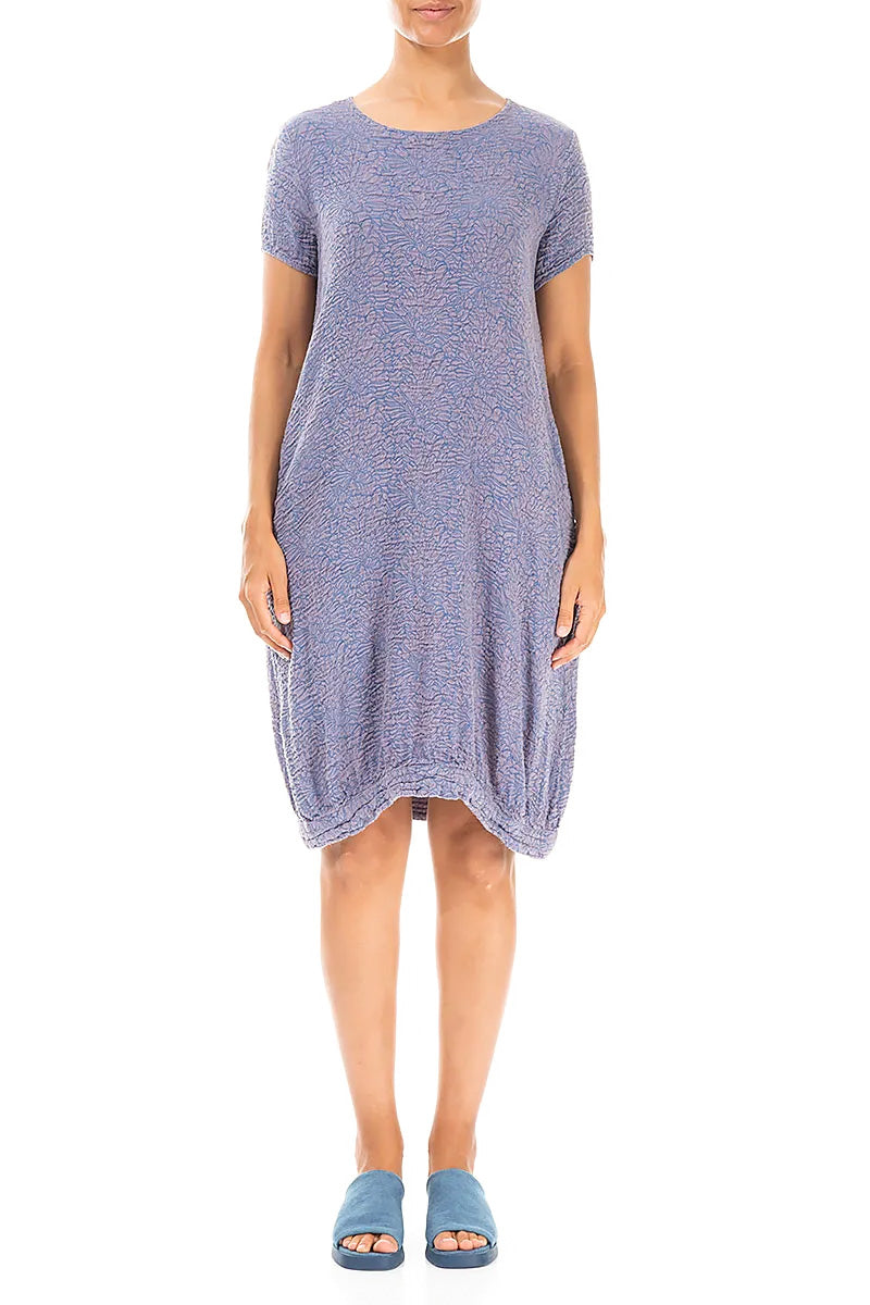 Balloon Floral Purple Nova Silk Dress 1