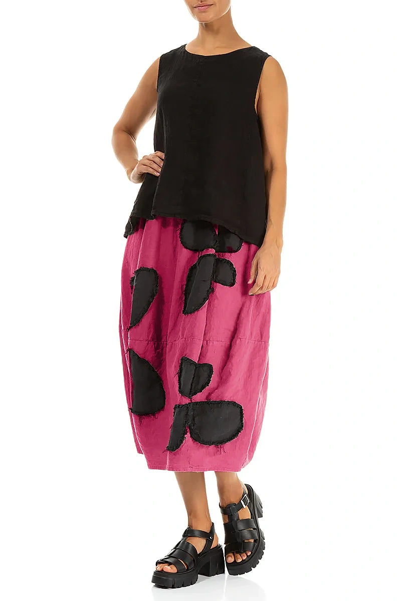 Balloon Fuchsia Petal Linen Skirt 4