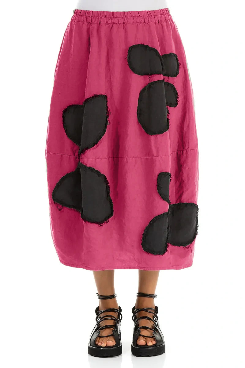 Balloon Fuchsia Petal Linen Skirt 1