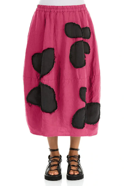 Balloon Fuchsia Petal Linen Skirt 1