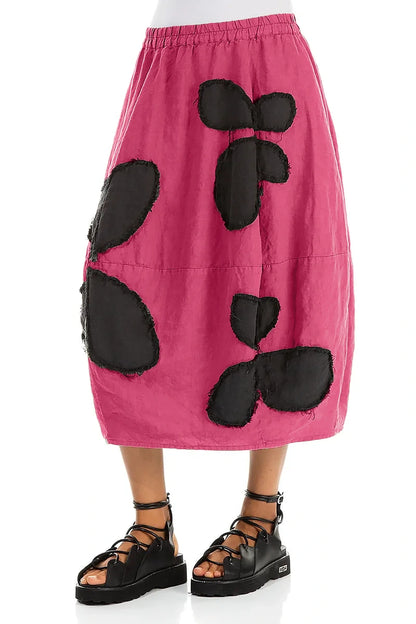 Balloon Fuchsia Petal Linen Skirt 3