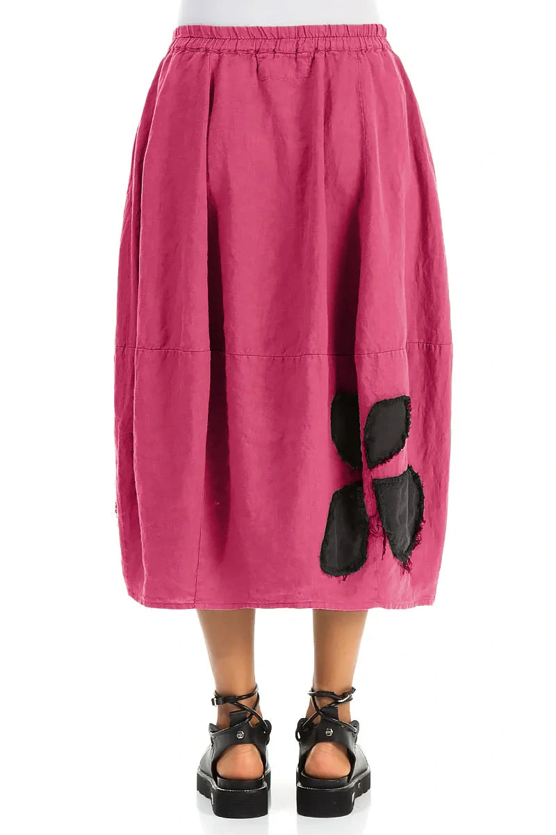 Balloon Fuchsia Petal Linen Skirt 2