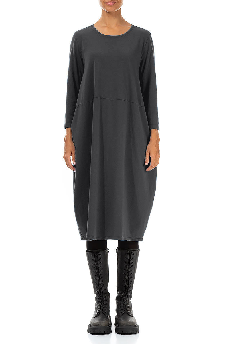 Balloon Graphite Cotton Dress 1