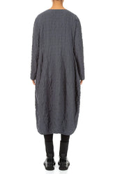 Balloon Graphite Pleated Silk Bamboo Dress 2
