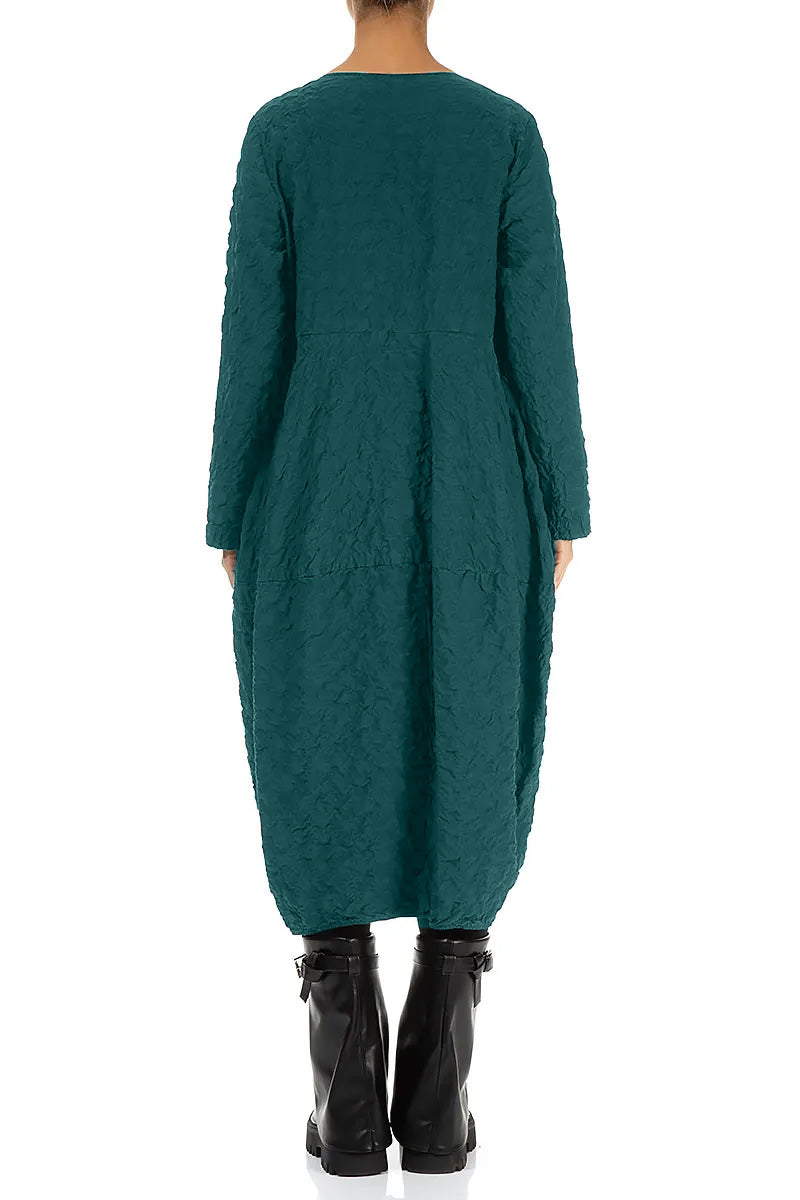Balloon Peacock Pleated Silk Bamboo Dress 2