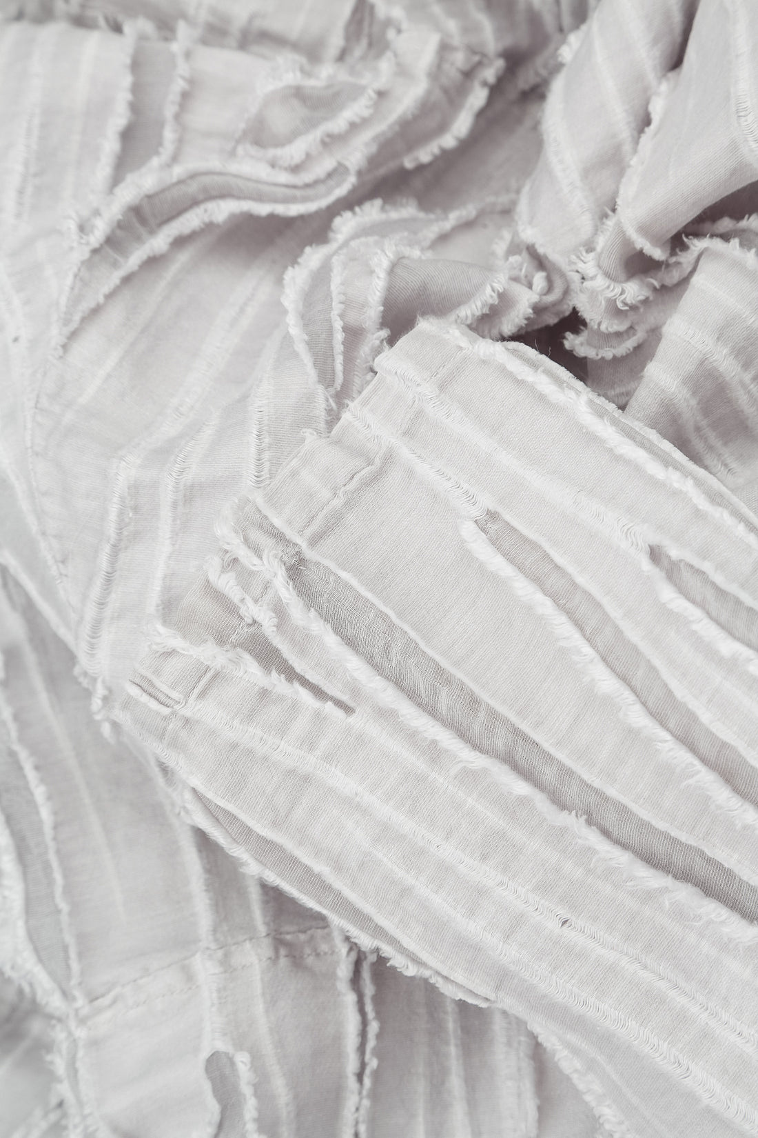 Balloon Pearl Grey Fray Weave Dress 5