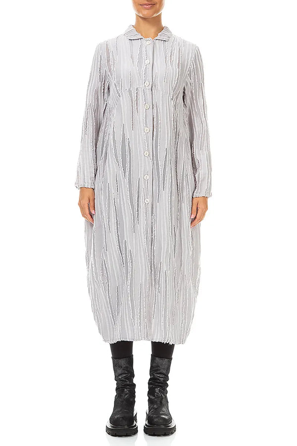 Balloon Pearl Grey Fray Weave Jacket