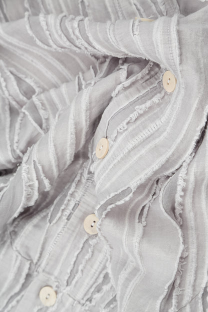 Balloon Pearl Grey Fray Weave Jacket