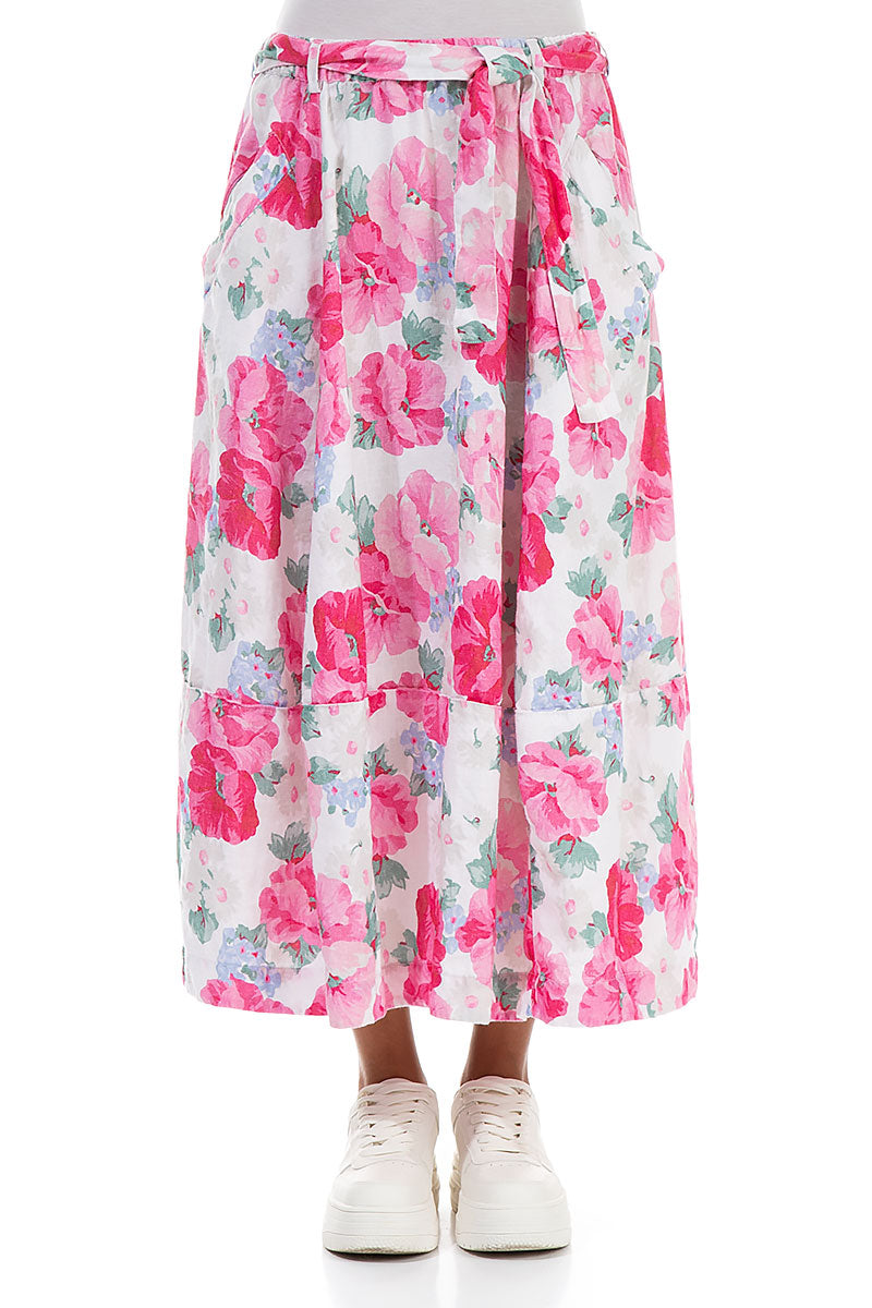 Balloon Peony Blossom Linen Skirt 1