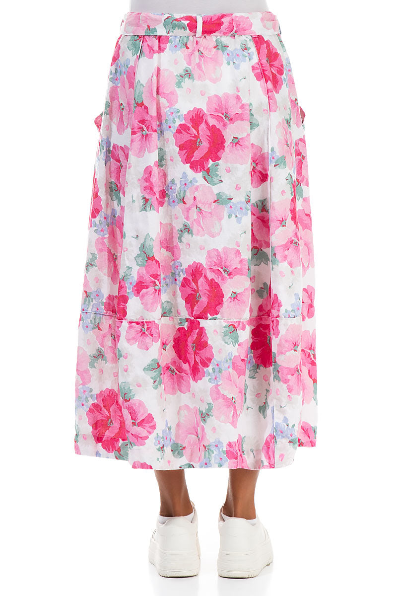 Balloon Peony Blossom Linen Skirt 2