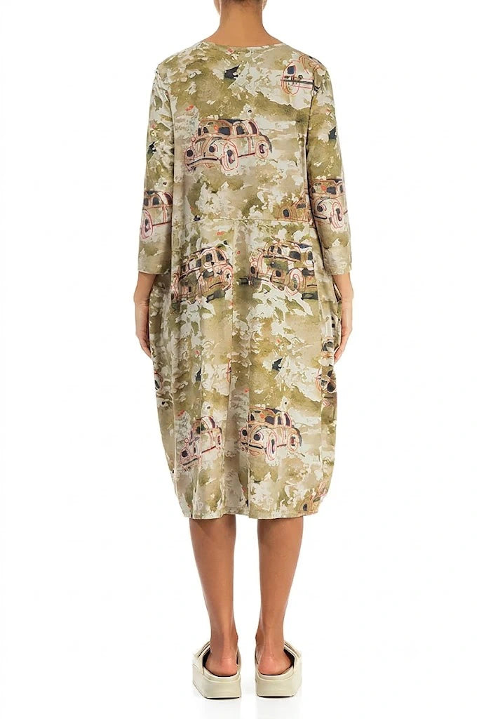 Robe rétro en coton à motif ballon