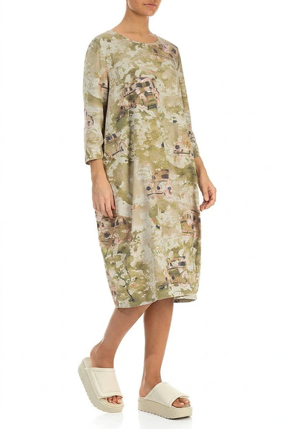 Robe rétro en coton à motif ballon