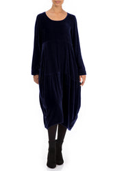 Balloon Royal Purple Silk Velvet Dress 3