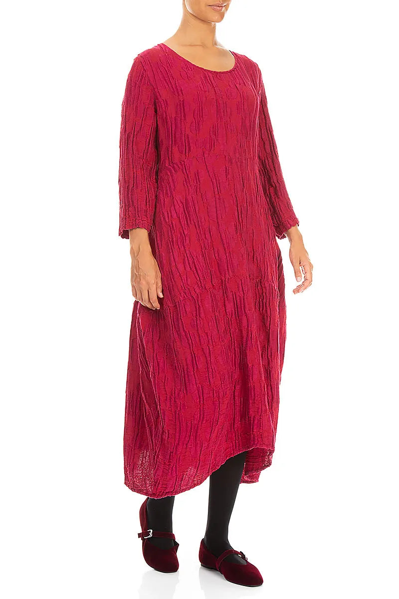 Balloon Ruby Circle Silk Linen Dress 3