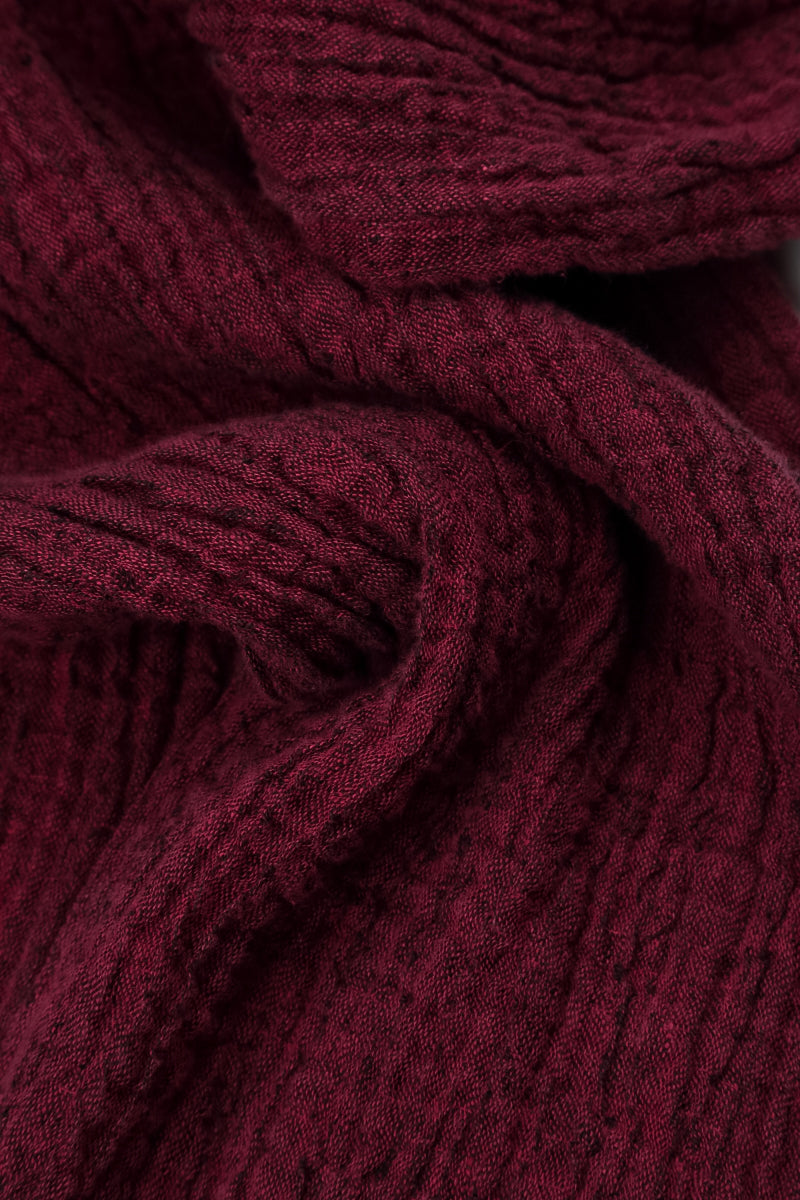 Balloon Ruby Textured Linen Dress 5