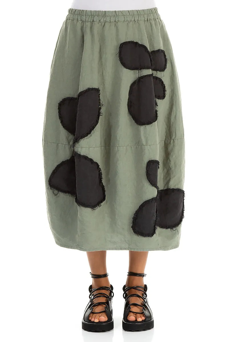 Balloon Sage Petal Linen Skirt 2