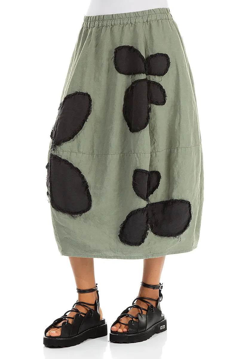Balloon Sage Petal Linen Skirt 4