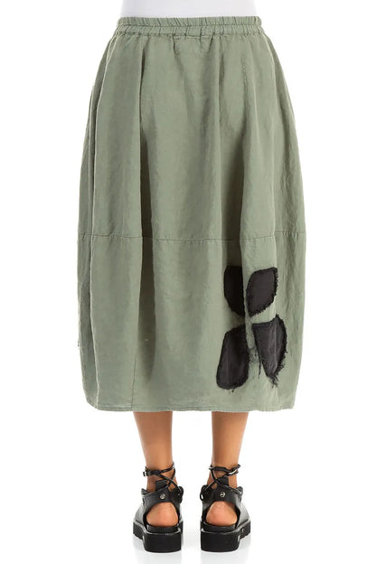 Balloon Sage Petal Linen Skirt 3