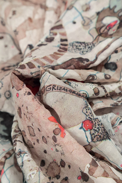 Balloon Savannah Seidenkleid mit Struktur