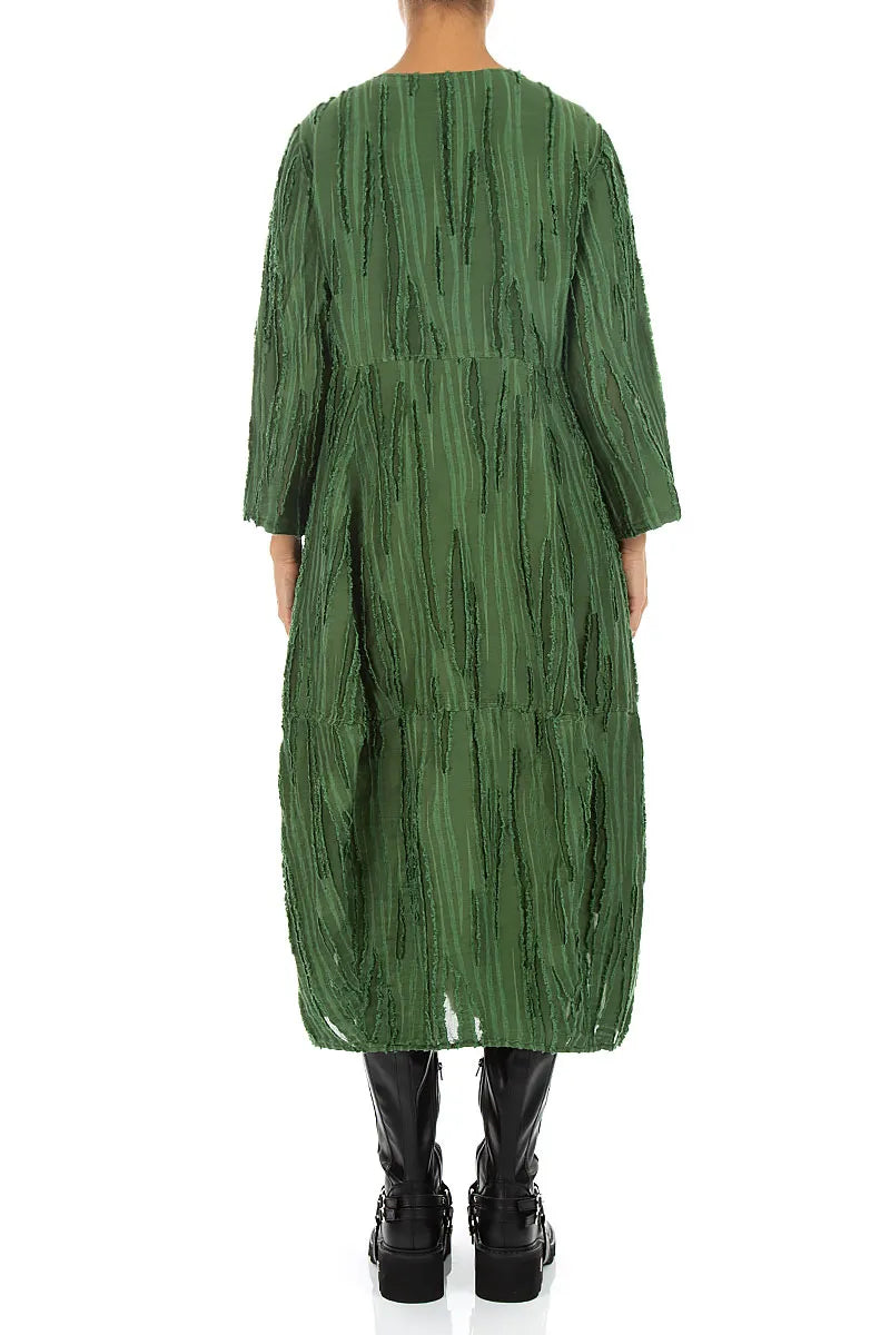 Balloon Shamrock Green Fray Weave Dress 2