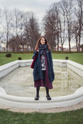 Balloon Teal Plush Wool Cotton Coat 6