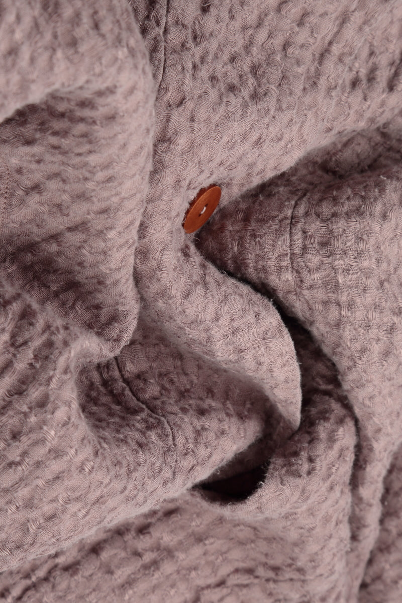 Balloon Textured Greige Linen Jacket 5