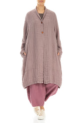 Balloon Textured Greige Linen Jacket 4