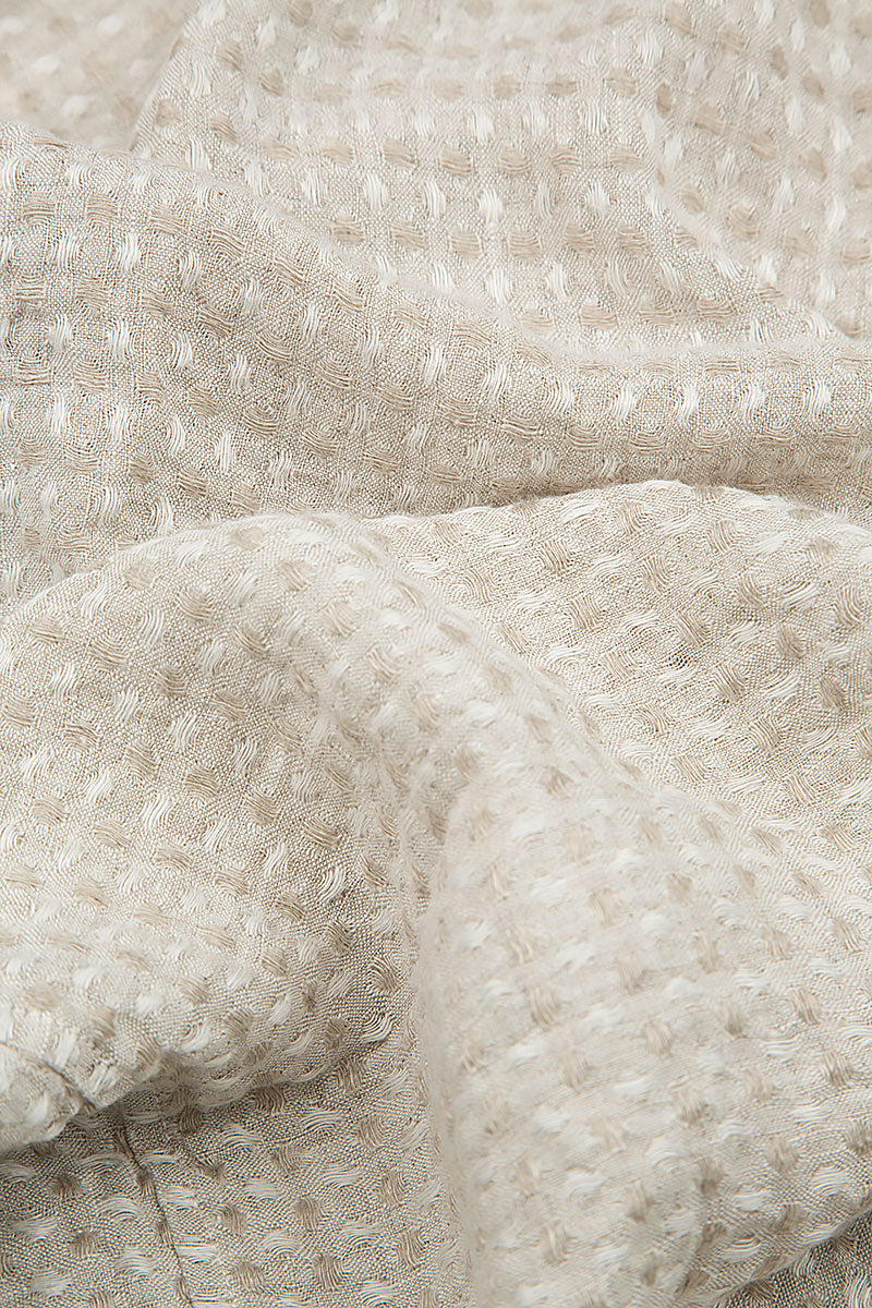 Balloon Textured Natural Linen Skirt 4