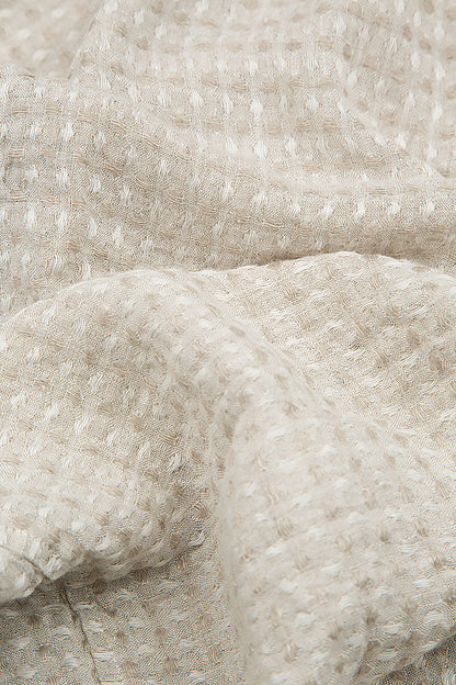 Balloon Textured Natural Linen Skirt 4