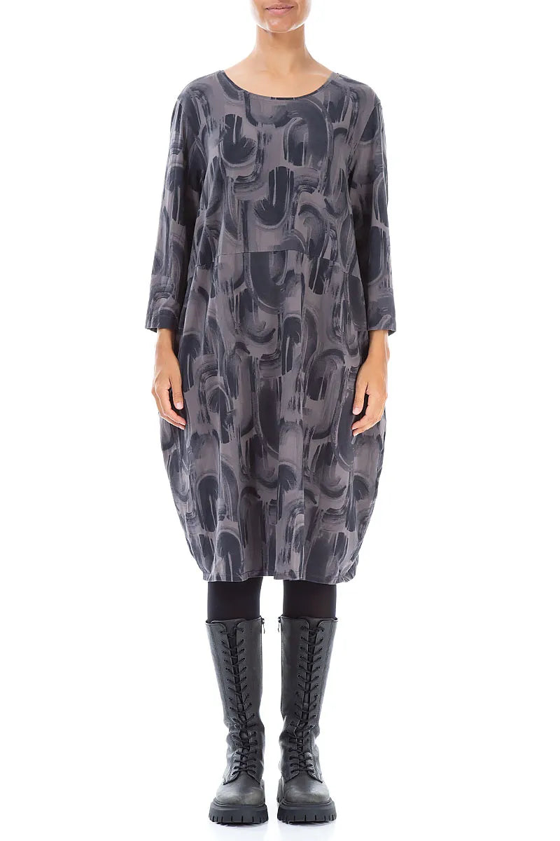 Balloon Truffle Paintwave Cotton Dress 1