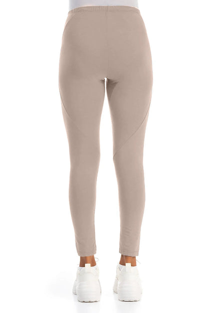 Beige Cotton Leggings 2