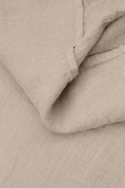Haut en lin de gaze beige