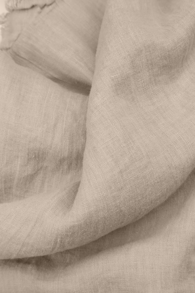 Haut en lin de gaze beige