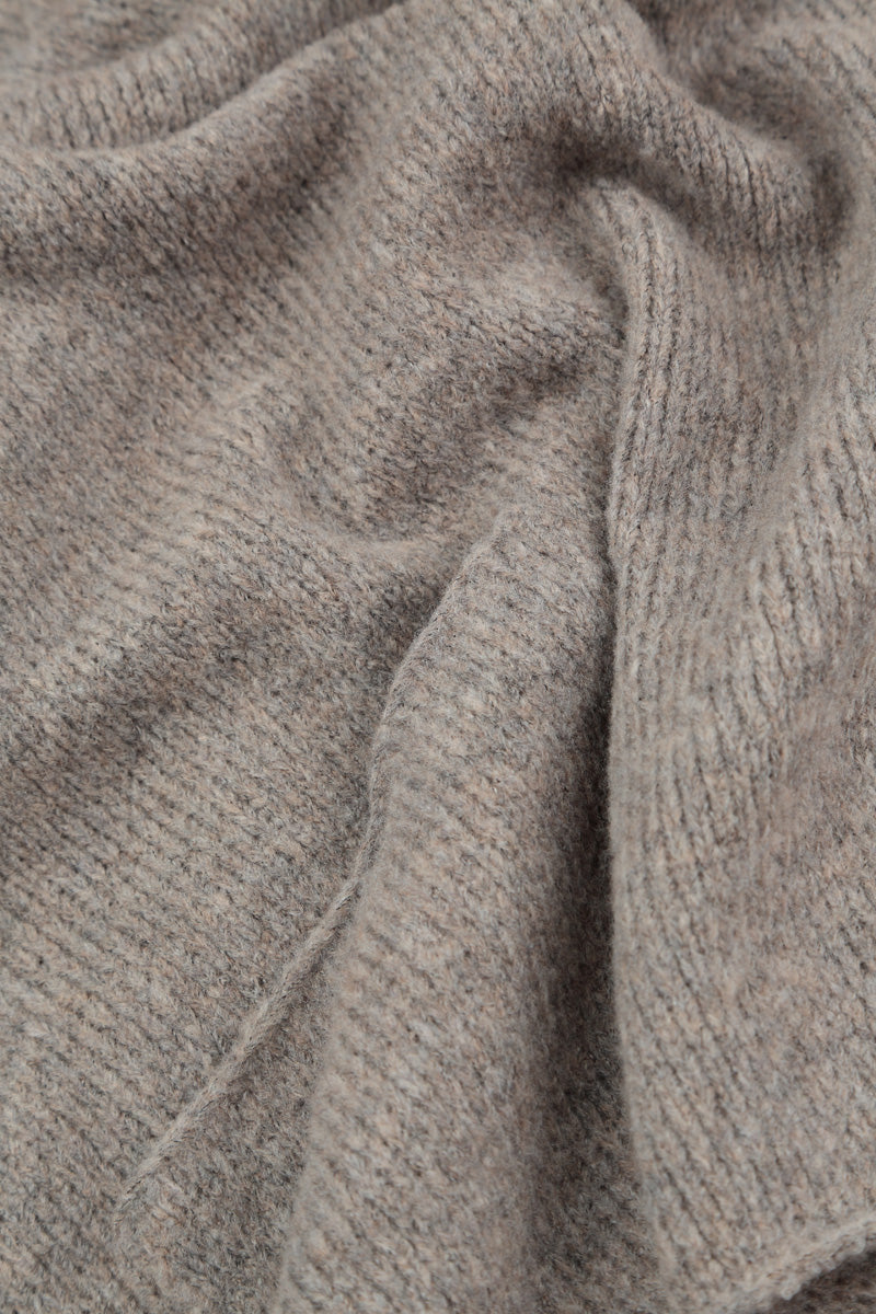 Beige Knitted Wool Beret