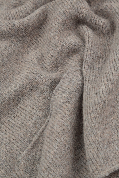 Beige Knitted Wool Beret