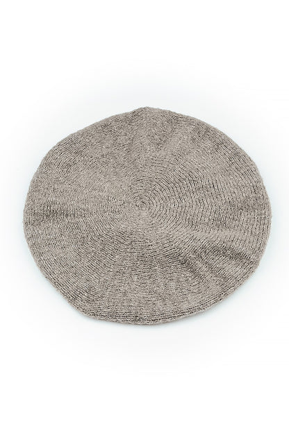 Beige Knitted Wool Beret
